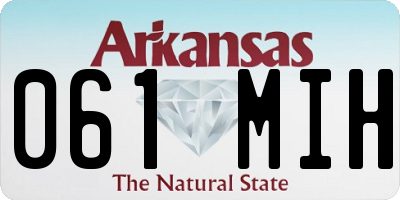 AR license plate 061MIH