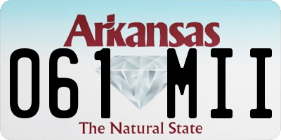 AR license plate 061MII