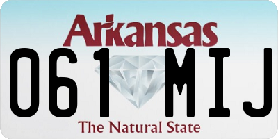 AR license plate 061MIJ