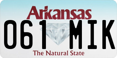 AR license plate 061MIK