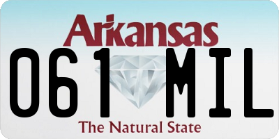 AR license plate 061MIL