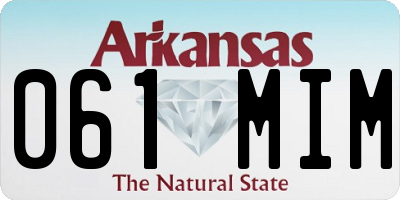 AR license plate 061MIM