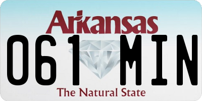 AR license plate 061MIN