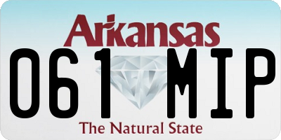 AR license plate 061MIP