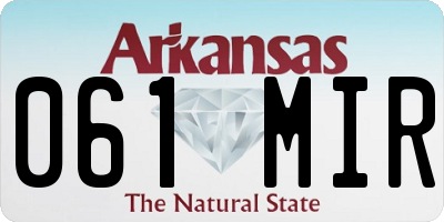 AR license plate 061MIR