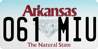 AR license plate 061MIU