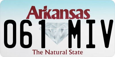AR license plate 061MIV