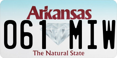 AR license plate 061MIW