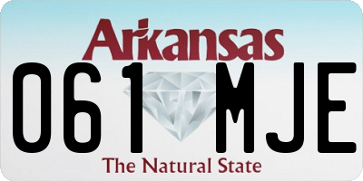 AR license plate 061MJE