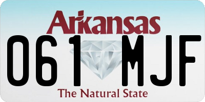 AR license plate 061MJF
