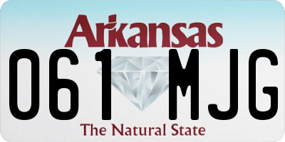 AR license plate 061MJG