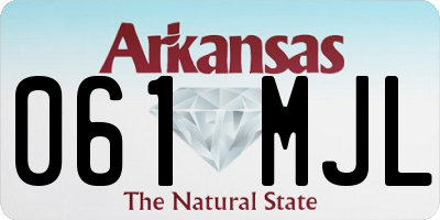 AR license plate 061MJL