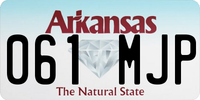 AR license plate 061MJP