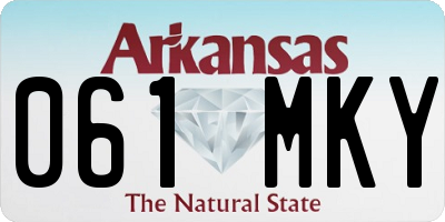 AR license plate 061MKY