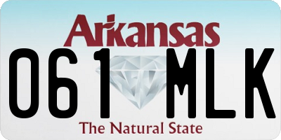 AR license plate 061MLK