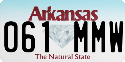AR license plate 061MMW