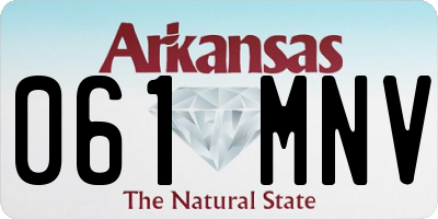 AR license plate 061MNV