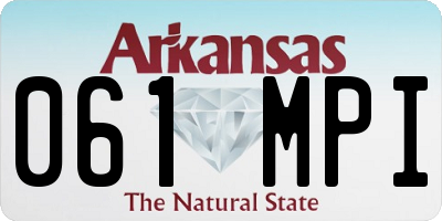 AR license plate 061MPI