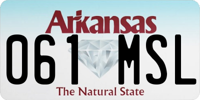 AR license plate 061MSL