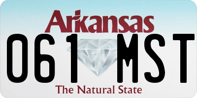 AR license plate 061MST