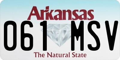 AR license plate 061MSV