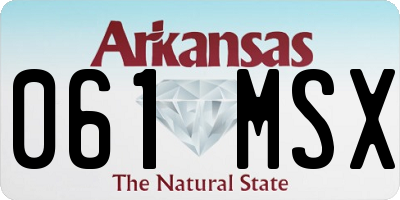 AR license plate 061MSX