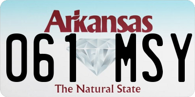 AR license plate 061MSY