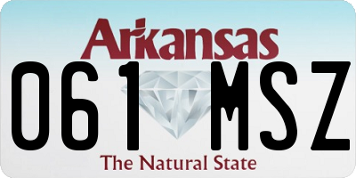 AR license plate 061MSZ