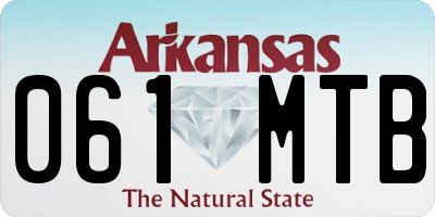 AR license plate 061MTB