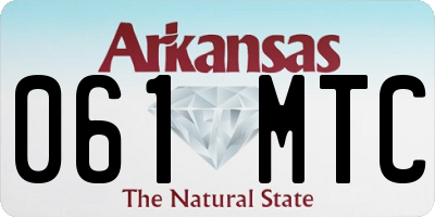 AR license plate 061MTC
