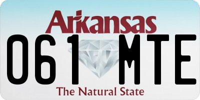AR license plate 061MTE