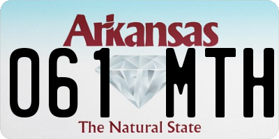 AR license plate 061MTH
