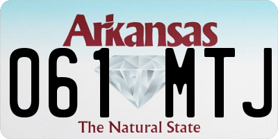 AR license plate 061MTJ