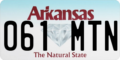 AR license plate 061MTN