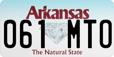 AR license plate 061MTO