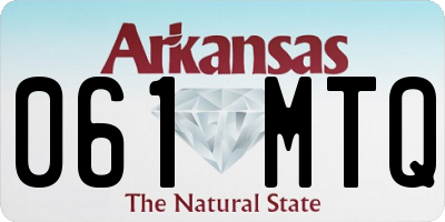 AR license plate 061MTQ