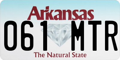 AR license plate 061MTR