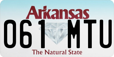 AR license plate 061MTU