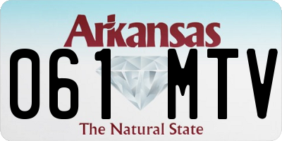 AR license plate 061MTV