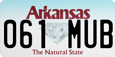 AR license plate 061MUB