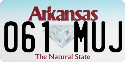 AR license plate 061MUJ