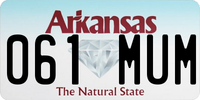 AR license plate 061MUM