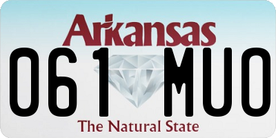 AR license plate 061MUO