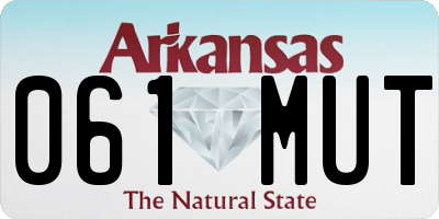 AR license plate 061MUT