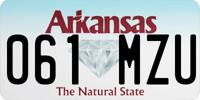 AR license plate 061MZU