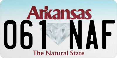 AR license plate 061NAF
