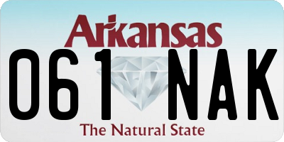 AR license plate 061NAK
