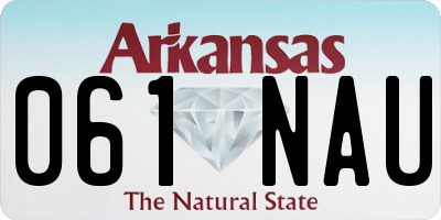 AR license plate 061NAU