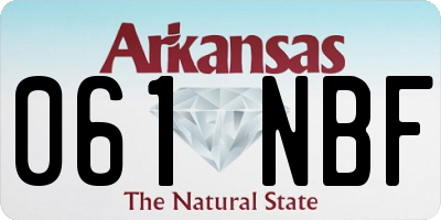 AR license plate 061NBF