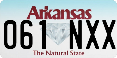 AR license plate 061NXX